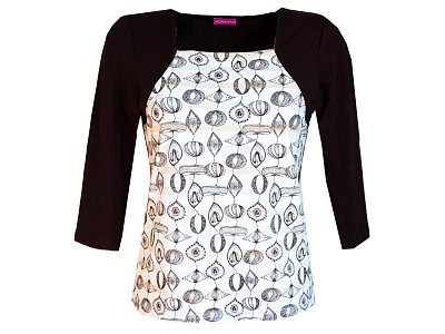 Elegantní halenka s lurexovými pruhy - vel.40