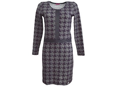 Vzorované modré šaty - vel.38