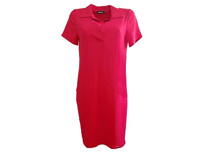 Košilové šaty v jahodové barvě - vel.38