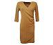 Překřížené šaty v tmavě pískové barvě - vel.46