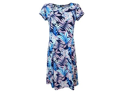 Šaty do větších velikostí v pastelových barvách - vel.40