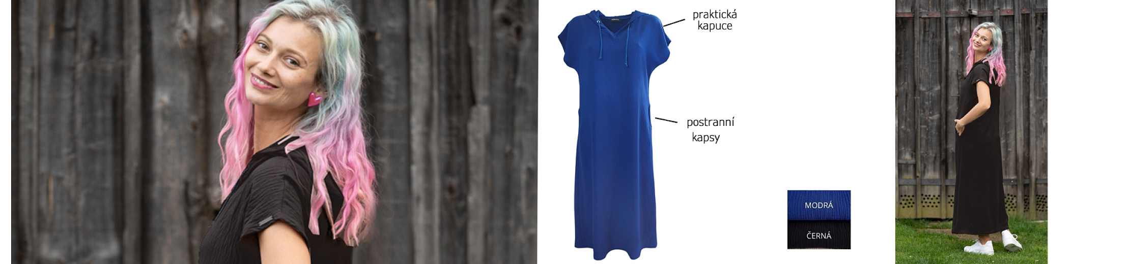 Černé šaty Modestia